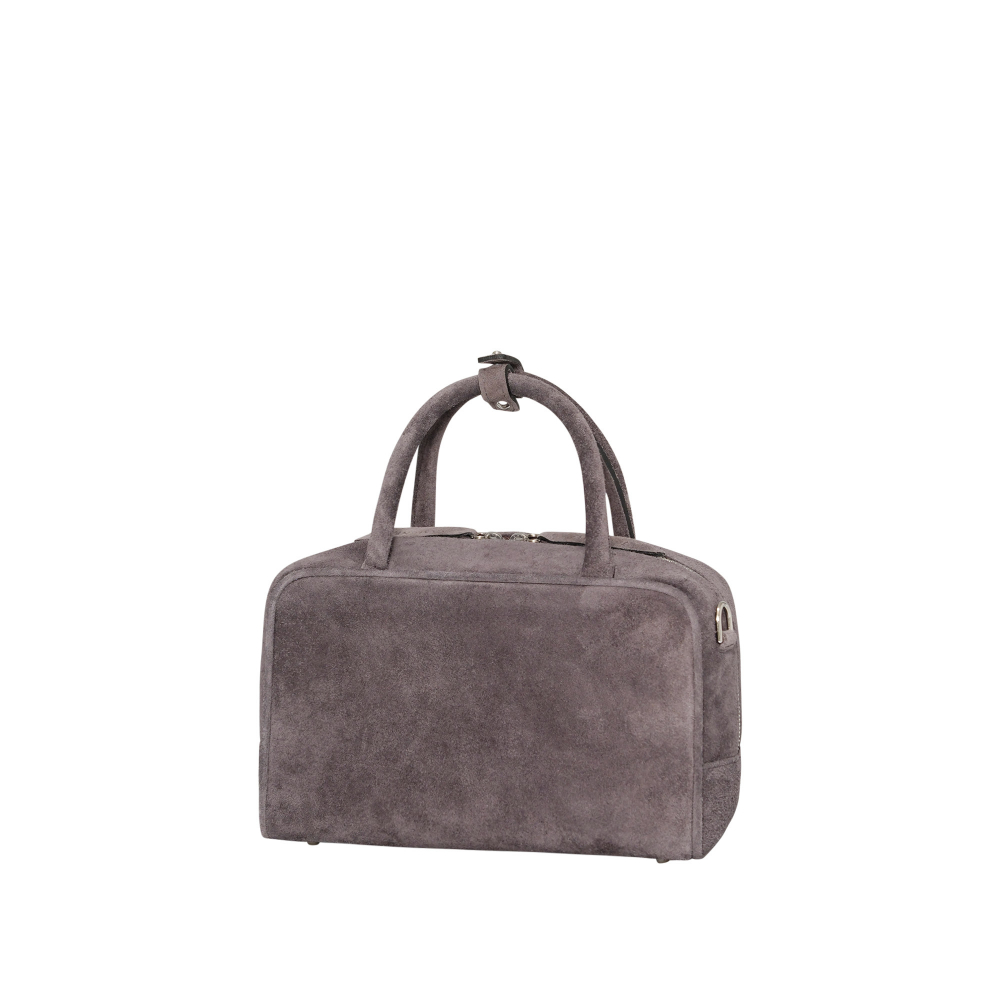 Crossbody Bag Henkeltasche aus Wildleder in taupe